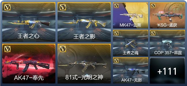 穿越火线：枪战王者V5 3王者武器 144英雄武器 220万化 专家S