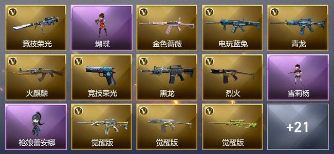 穿越火线（CF）1炫金武器 44V武器 11皮肤 可排位 专家