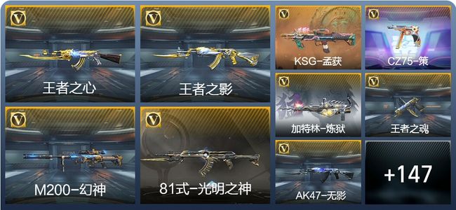 穿越火线：枪战王者V5 5王者武器 177英雄武器 4英雄角色 371万化 枪神