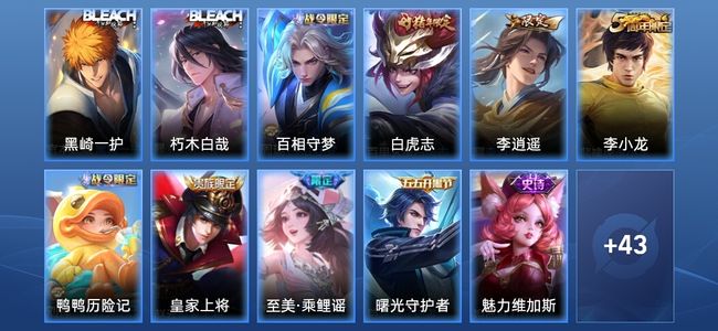 王者荣耀V5 2传说 14史诗 54皮肤 无双王者