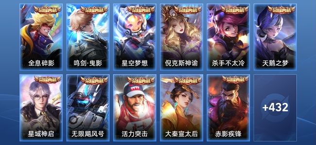 王者荣耀V10 11典藏 6星传说 50传说 150史诗 437皮肤 121英雄 至尊星耀III