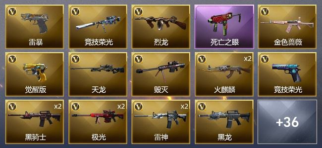 穿越火线（CF）61V武器 1V角色 15皮肤 可排位 新锐