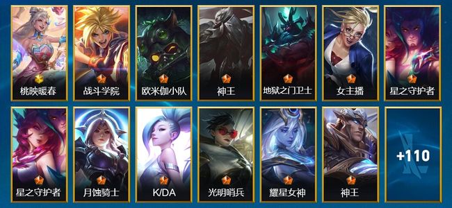 英雄联盟手游（lol手游）1神话 13传说 62史诗 123皮肤 82英雄 大师