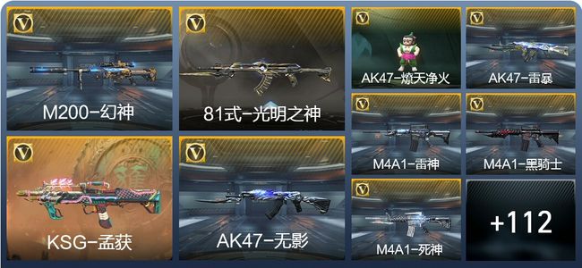 穿越火线：枪战王者1王者武器 121英雄武器 5英雄角色 233万化 枪王SSS