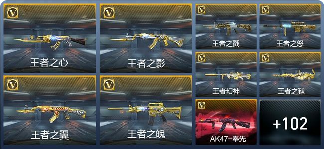 穿越火线：枪战王者V8 22王者武器 111英雄武器 6英雄角色 317万化 专家