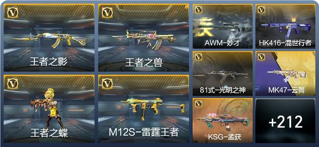 穿越火线：枪战王者V2 5王者武器 222英雄武器 8英雄角色 437万化 枪皇S