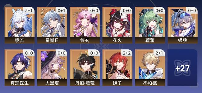 崩坏：星穹铁道29黄 22角色黄 7光锥黄 16五星角色 6五星光锥 70级 女主