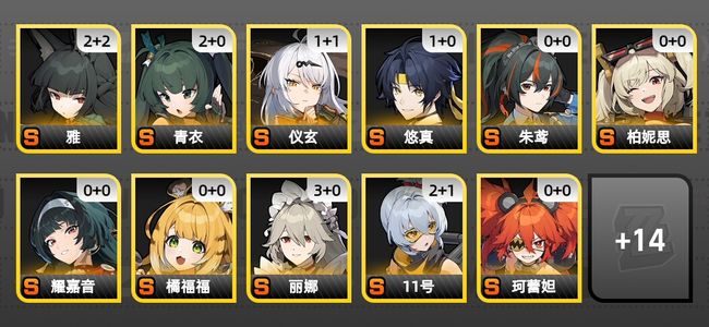 绝区零29黄 24角色黄 13S角色 4S音擎 5S邦布 女主 58