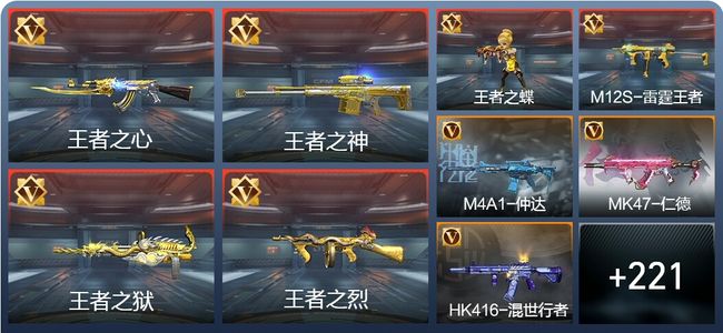 穿越火线：枪战王者V3 13王者 261英雄武器 8英雄角色 307万化 枪皇SS