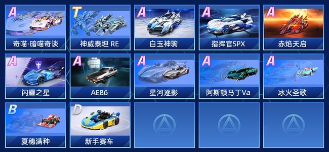 QQ飞车手游V12 1永久T车 9永久A车 12永久赛车 10宠物 女号 铂金