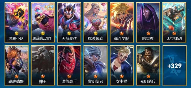 英雄联盟手游（lol手游）392皮肤 135英雄 铂金