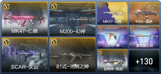 穿越火线：枪战王者V2 2王者武器 139英雄武器 5英雄角色 231万化 枪皇SSS