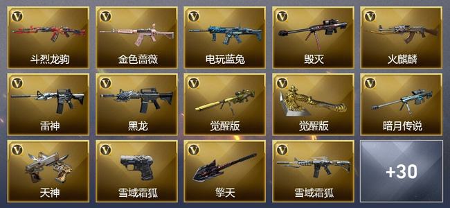 穿越火线（CF）28V武器 4V角色 17皮肤 可排位