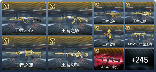 穿越火线：枪战王者V7 14王者武器 254英雄武器 7英雄角色 476万化 枪神