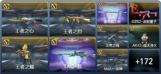 穿越火线：枪战王者10王者武器 181英雄武器 5英雄角色 239万化 枪皇S