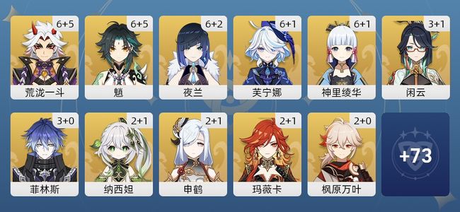 原神171黄 120角色黄 51武器黄 38五星角色 30五星武器 男主 60级