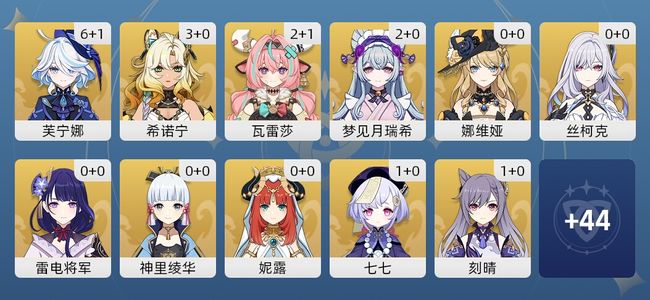 原神35黄 30角色黄 5武器黄 15五星角色 5五星武器 女主 57级