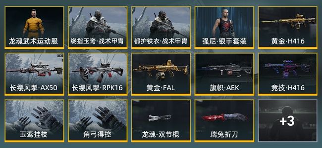 暗区突围库存价值展示中 2手套 5近战武器 4金套装 6金枪皮 信誉5级 专家