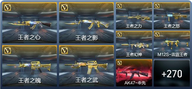 穿越火线：枪战王者V8 29王者武器 310英雄武器 717万化 新锐