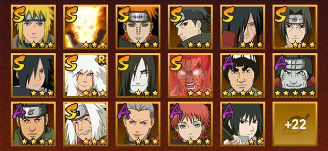 火影忍者V11 11S忍 28A忍 149忍 1530S碎片 16通灵 600W战力 前1000名 暗部