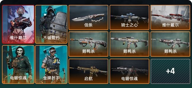 三角洲行动总资产400M 4干员外观 1近战 11传说枪械 烽火：铂金 战场：列兵