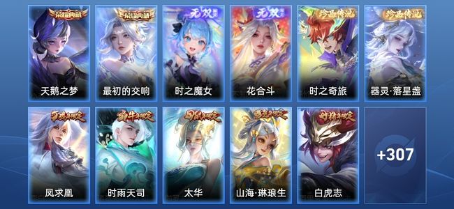 王者荣耀V8 2典藏 2无双 17传说 100史诗 319皮肤 至尊星耀II