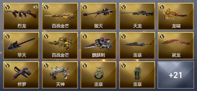 穿越火线（CF）2炫金武器 31V武器 3V角色 14皮肤 可排位 新锐
