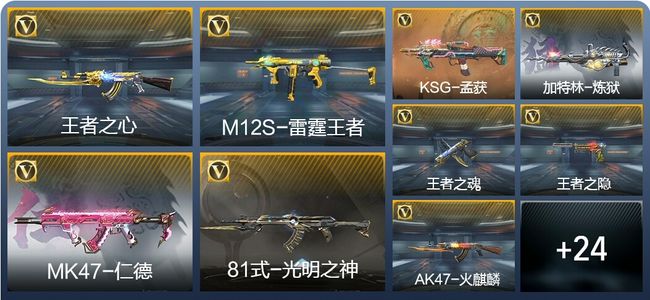 穿越火线：枪战王者V1 6王者武器 78英雄武器 新锐