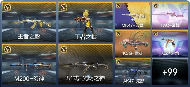 穿越火线：枪战王者V5 2王者武器 211英雄武器 新锐