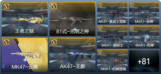 穿越火线：枪战王者V2 3王者武器 170英雄武器 新锐