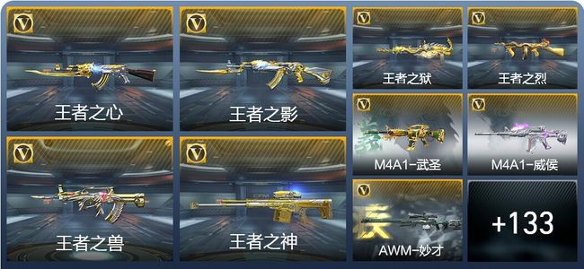 穿越火线：枪战王者V6 10王者武器 206英雄武器 新锐