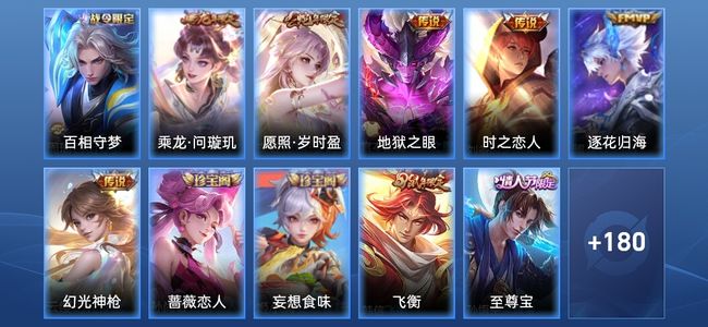 王者荣耀V7 6传说 51史诗 192皮肤 非凡王者