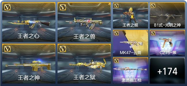 穿越火线：枪战王者8王者武器 183英雄武器 4英雄角色 244万化 专家