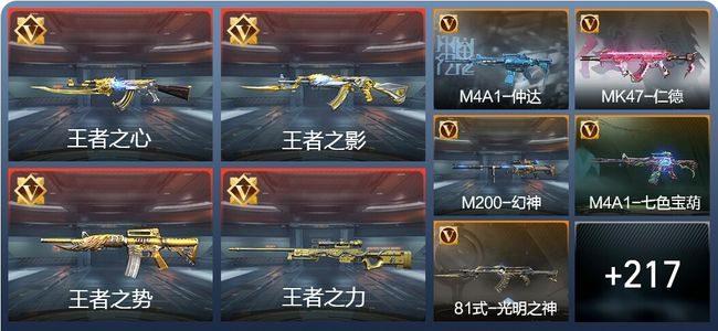 穿越火线：枪战王者V6 21王者 229英雄武器 10英雄角色 416万化 枪皇SS