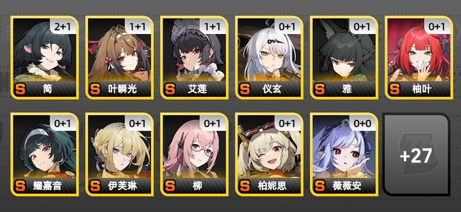 绝区零59黄 38角色黄 26S角色 21S音擎 16S邦布 男主 60