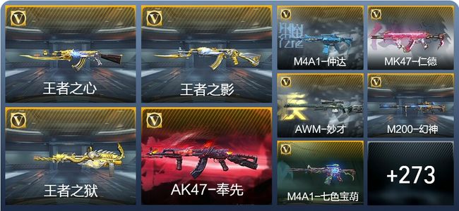 穿越火线：枪战王者V7 18王者武器 282英雄武器 14英雄角色 444万化 专家S