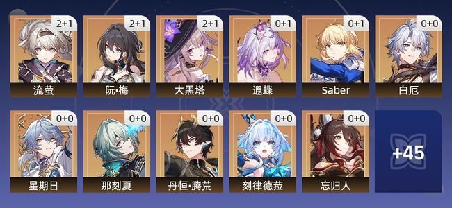 崩坏：星穹铁道105黄 57角色黄 48光锥黄 34五星角色 28五星光锥 70级 女主