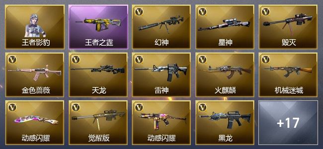 穿越火线（CF）1王者武器 32V武器 11皮肤 可排位 新锐