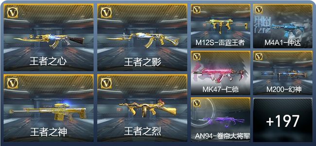 穿越火线：枪战王者V6 7王者武器 206英雄武器 7英雄角色 389万化 大师