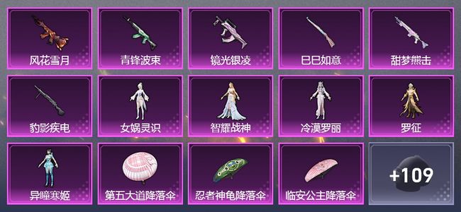 和平精英6升级枪 5粉装 1尾迹 92套装 44145热力 9印记