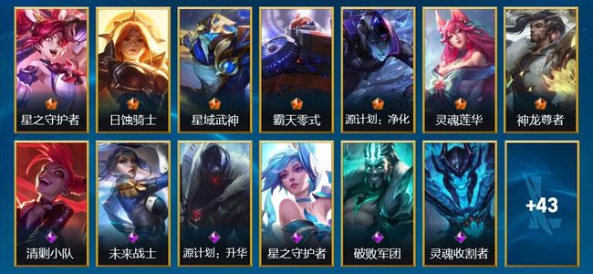 英雄联盟手游（lol手游）3神话 8传说 75皮肤 59英雄 翡翠