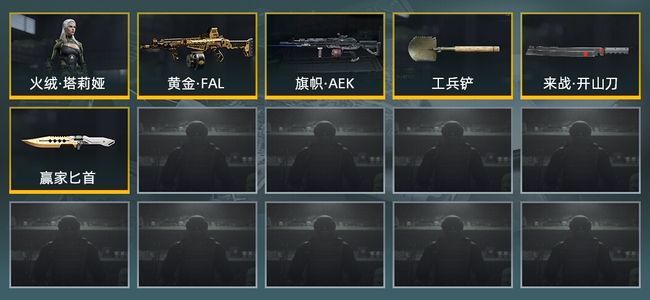 暗区突围库存价值展示中 3近战武器 1金套装 2金枪皮 信誉5级 大师