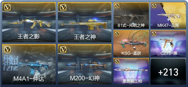 穿越火线：枪战王者V5 9王者武器 252英雄武器 6英雄角色 425万化 新锐