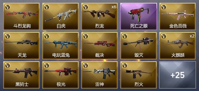 穿越火线（CF）1王者武器 39V武器 2V角色 11皮肤 可排位 新锐