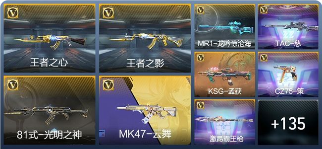 穿越火线：枪战王者V3 5王者武器 144英雄武器 4英雄角色 232万化 大师SS