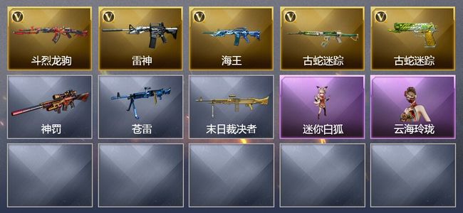 穿越火线（CF）5V武器 2皮肤 可排位 枪王