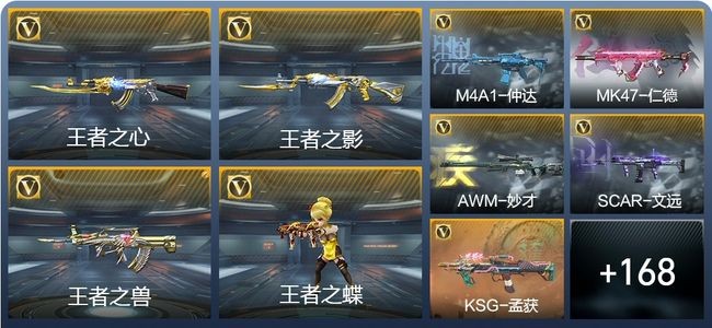 穿越火线：枪战王者V4 6王者武器 197英雄武器 1英雄角色 596万化 枪王S