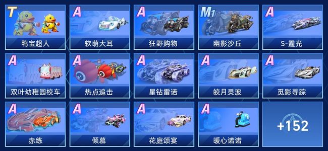 QQ飞车手游V7 2永久T车 104永久A车 166永久赛车 87宠物 男号 星耀