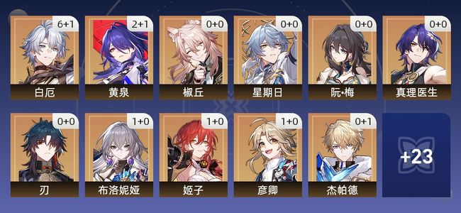 崩坏：星穹铁道35黄 23角色黄 12光锥黄 12五星角色 5五星光锥 67级 女主