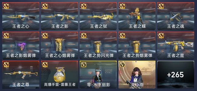 穿越火线：枪战王者12王者 269英雄武器 10英雄角色 225万化 枪王